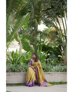 Vintage Checks Silk Saree – HOS-104
