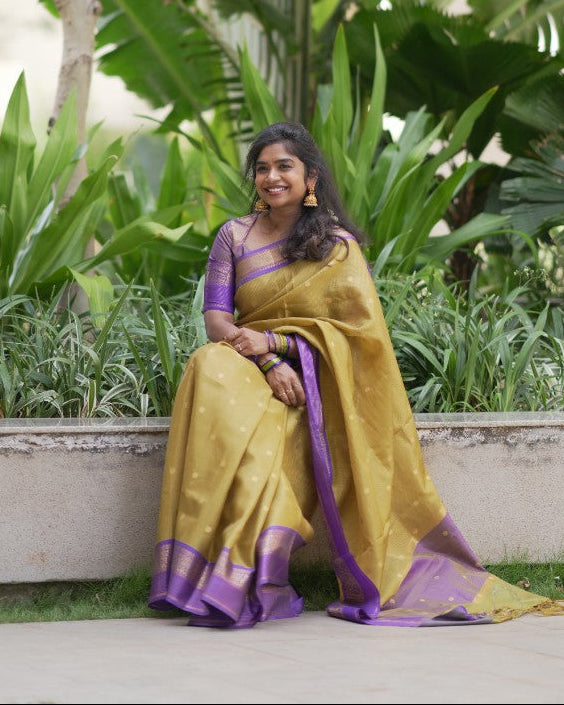 Vintage Checks Silk Saree – HOS-104