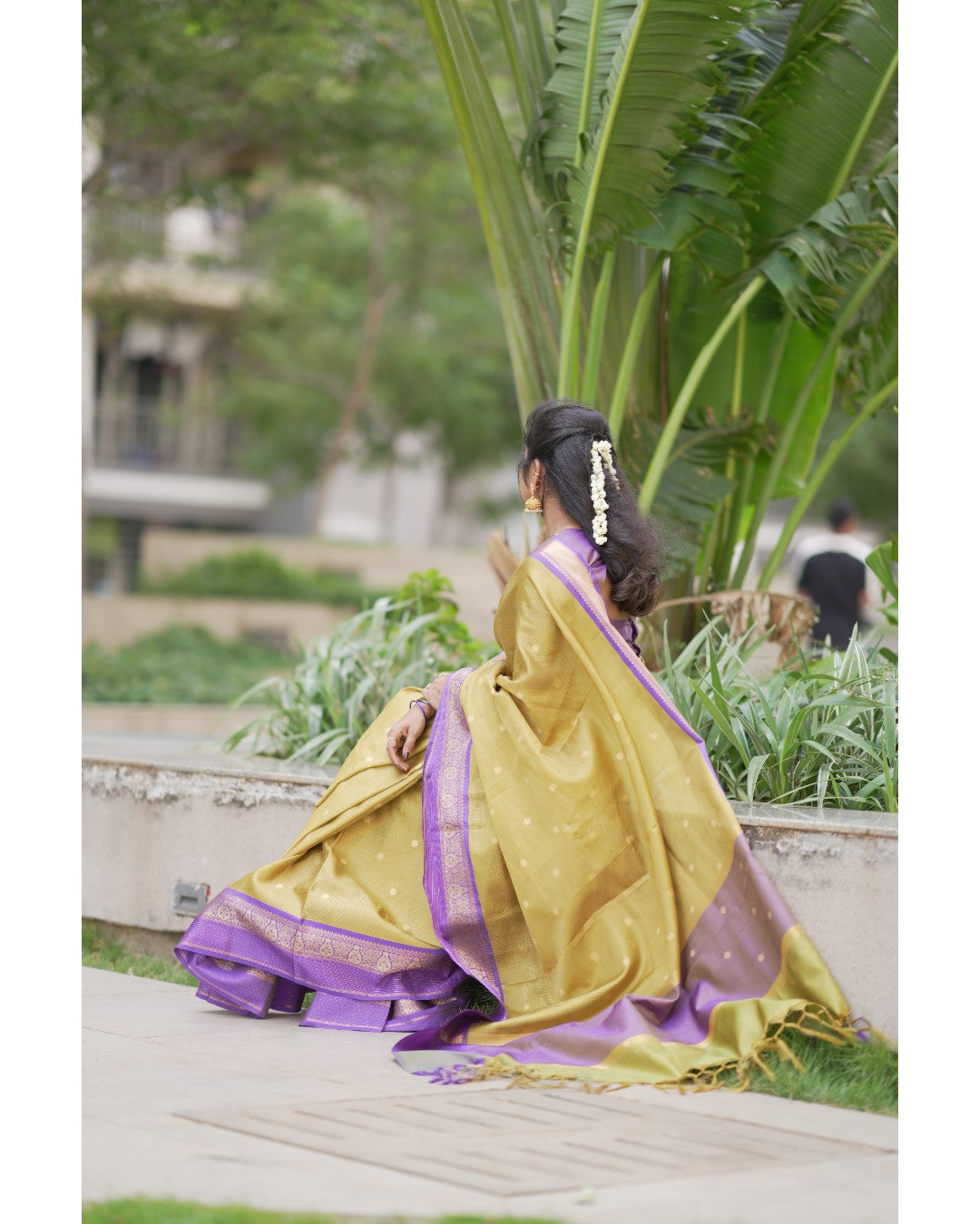 Vintage Checks Silk Saree – HOS-104