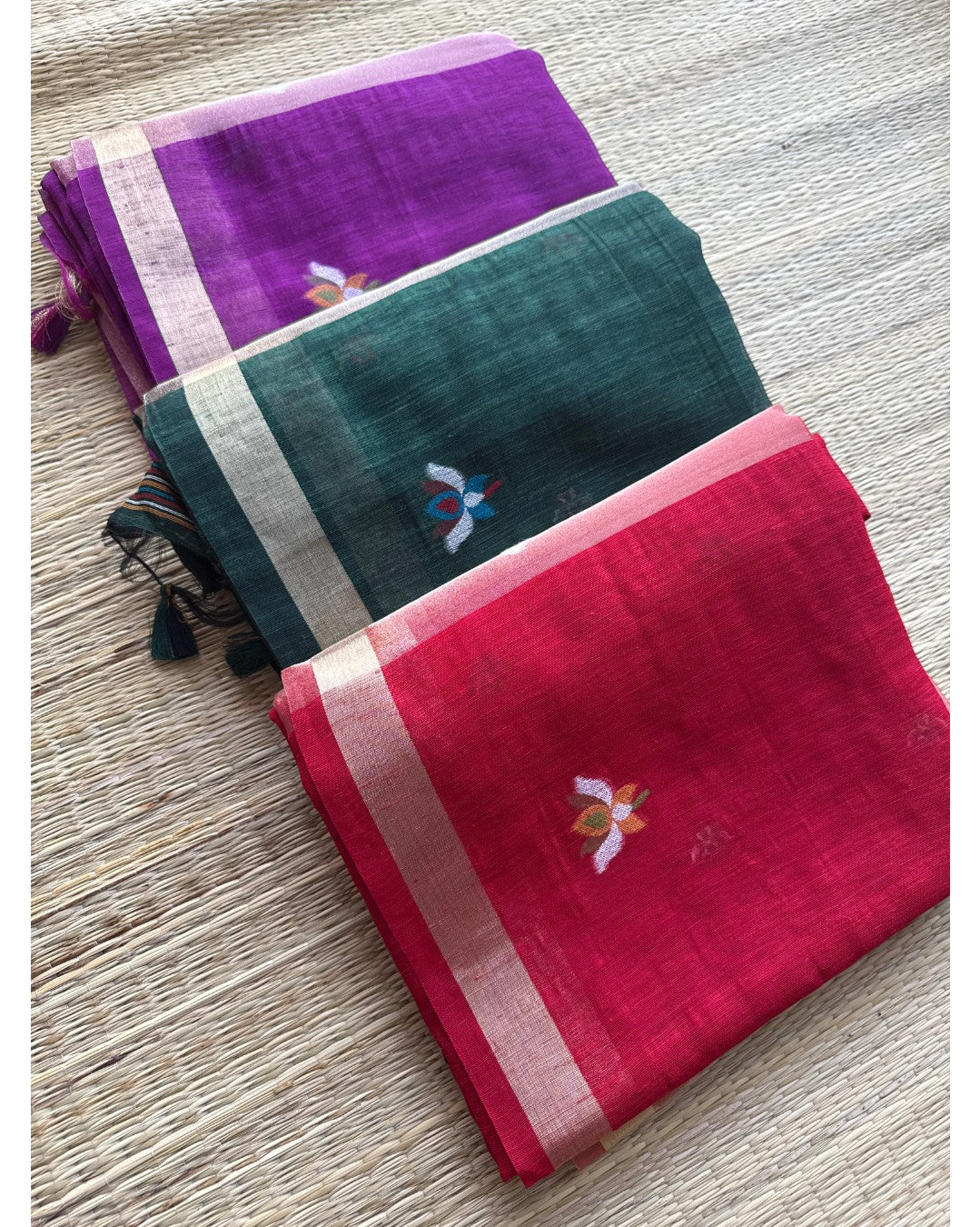 Linen Jamdani Saree – HOS-101