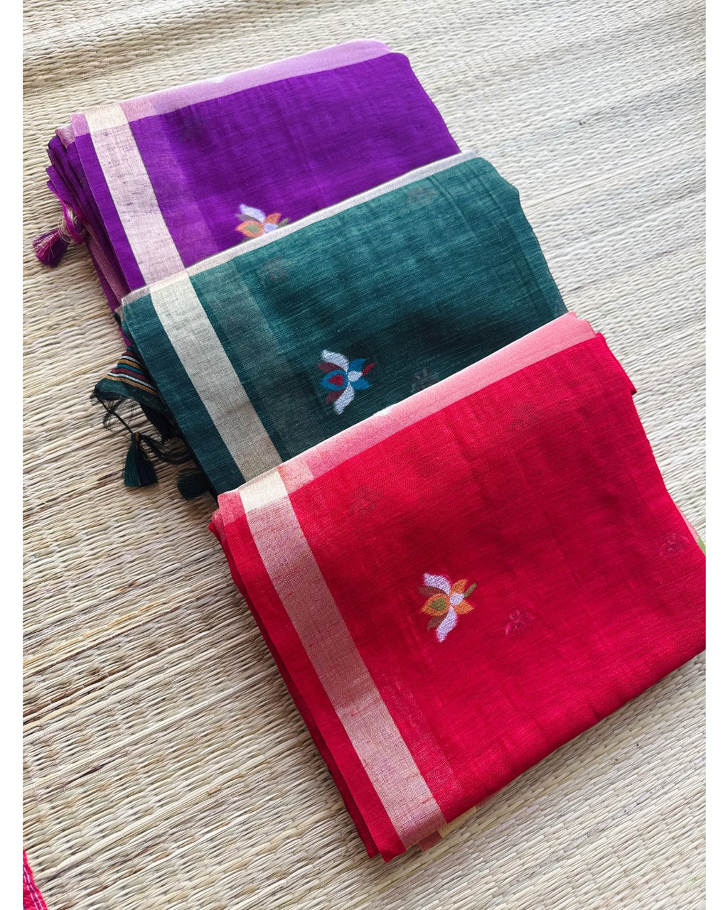 Linen Jamdani Saree – HOS-101
