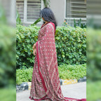 Ajrakh Modal Silk Saree – HOS-105