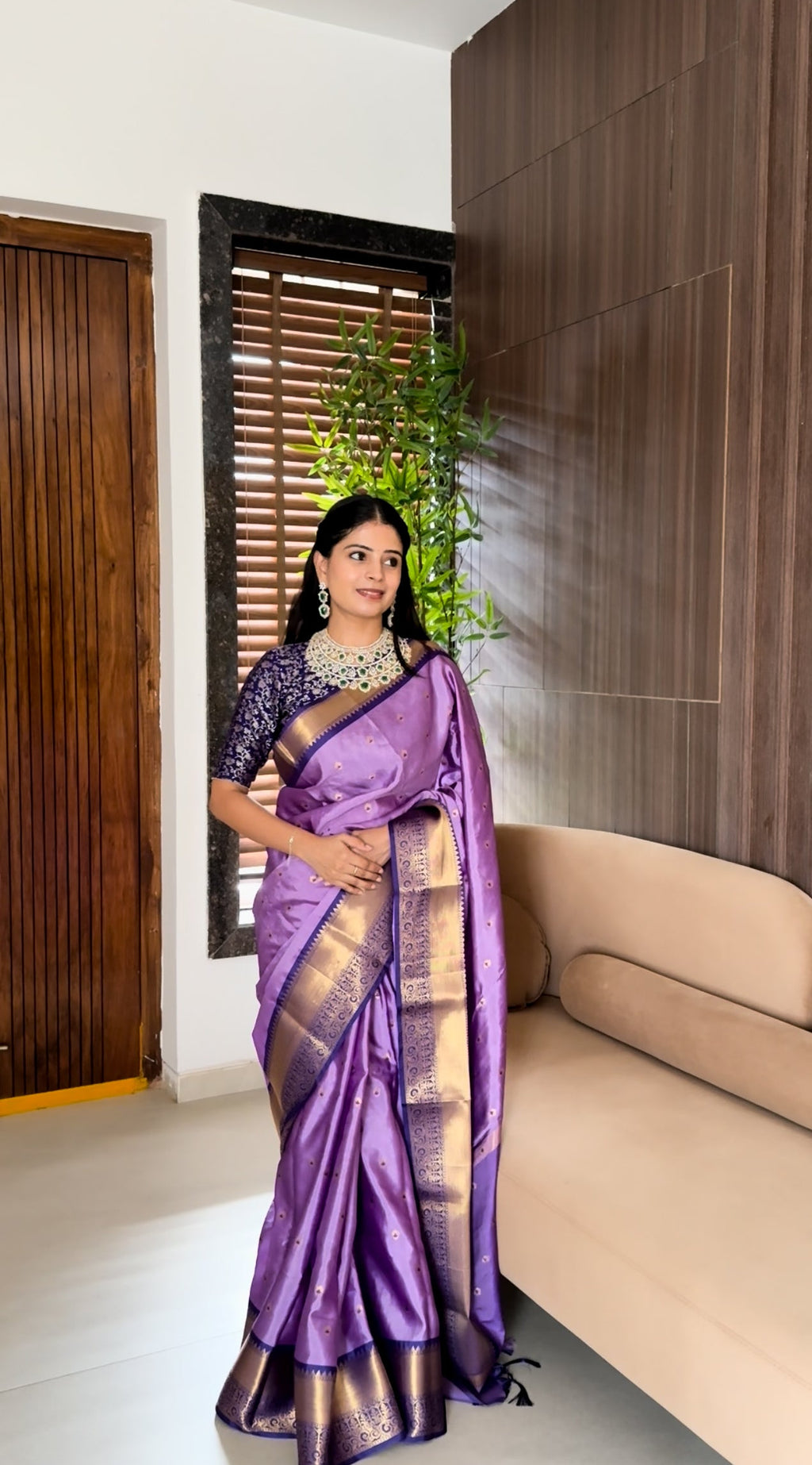 Elegant Banarasi Soft Semi-Silk Saree | HOS 108
