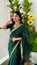 Linen Jamdani Saree – HOS-101