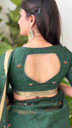 Linen Jamdani Saree – HOS-101