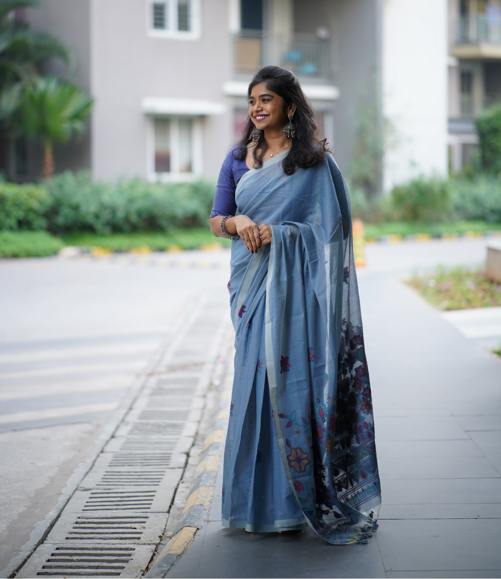 Premium Chanderi Cotton Saree – HOS-103