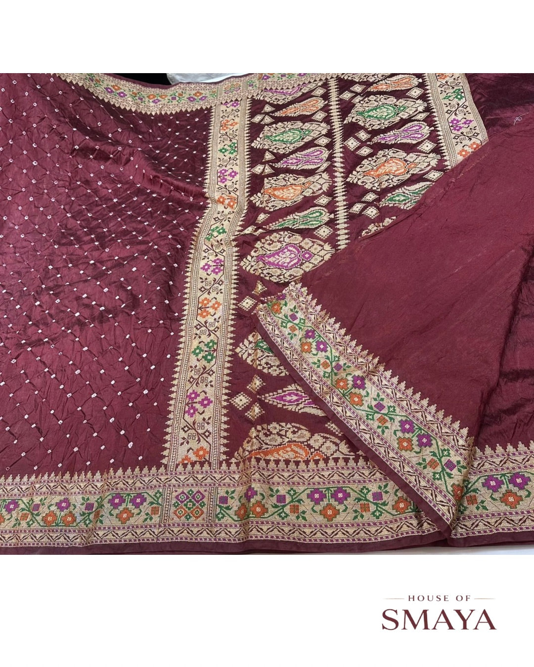 Soft Dupian Bandhini Saree | HOS 109