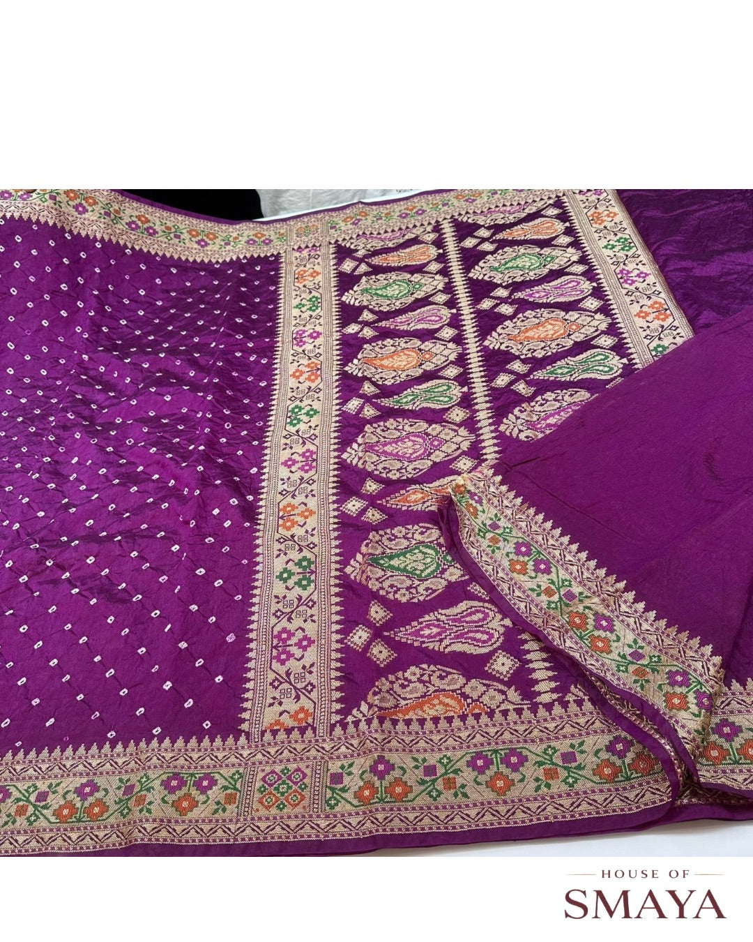 Soft Dupian Bandhini Saree | HOS 109