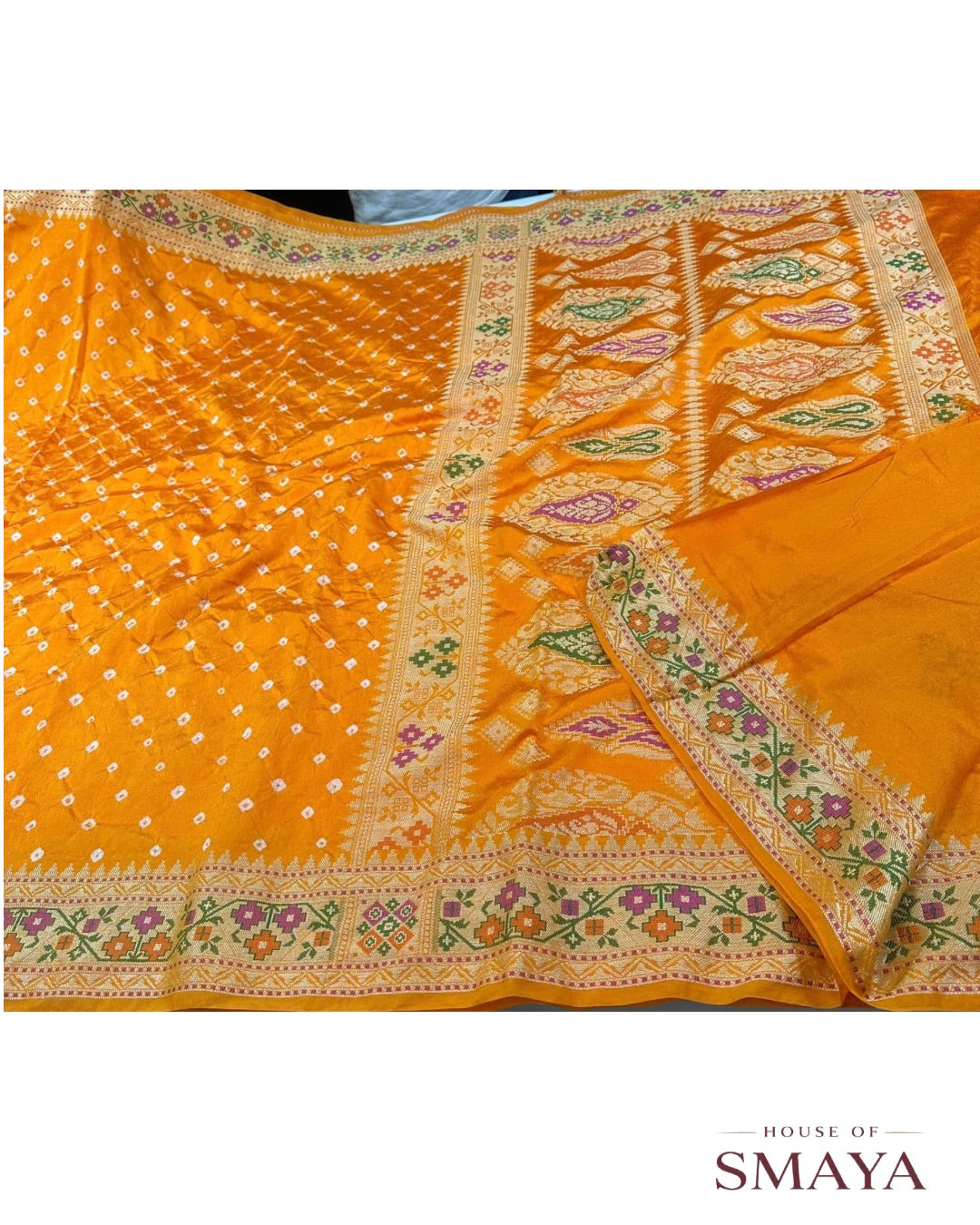 Soft Dupian Bandhini Saree | HOS 109