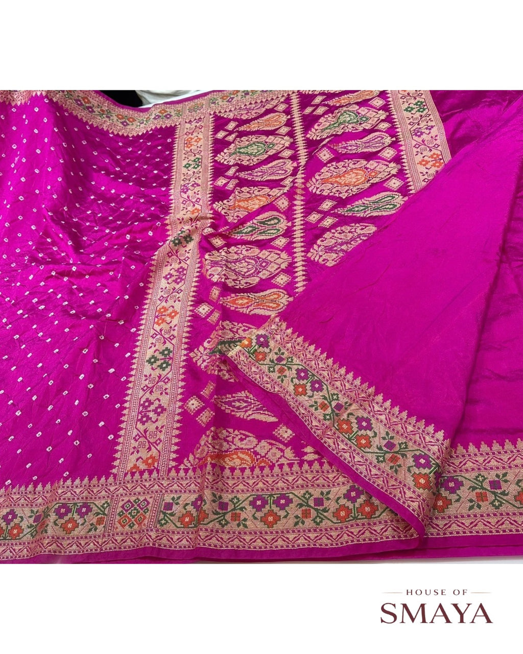 Soft Dupian Bandhini Saree | HOS 109