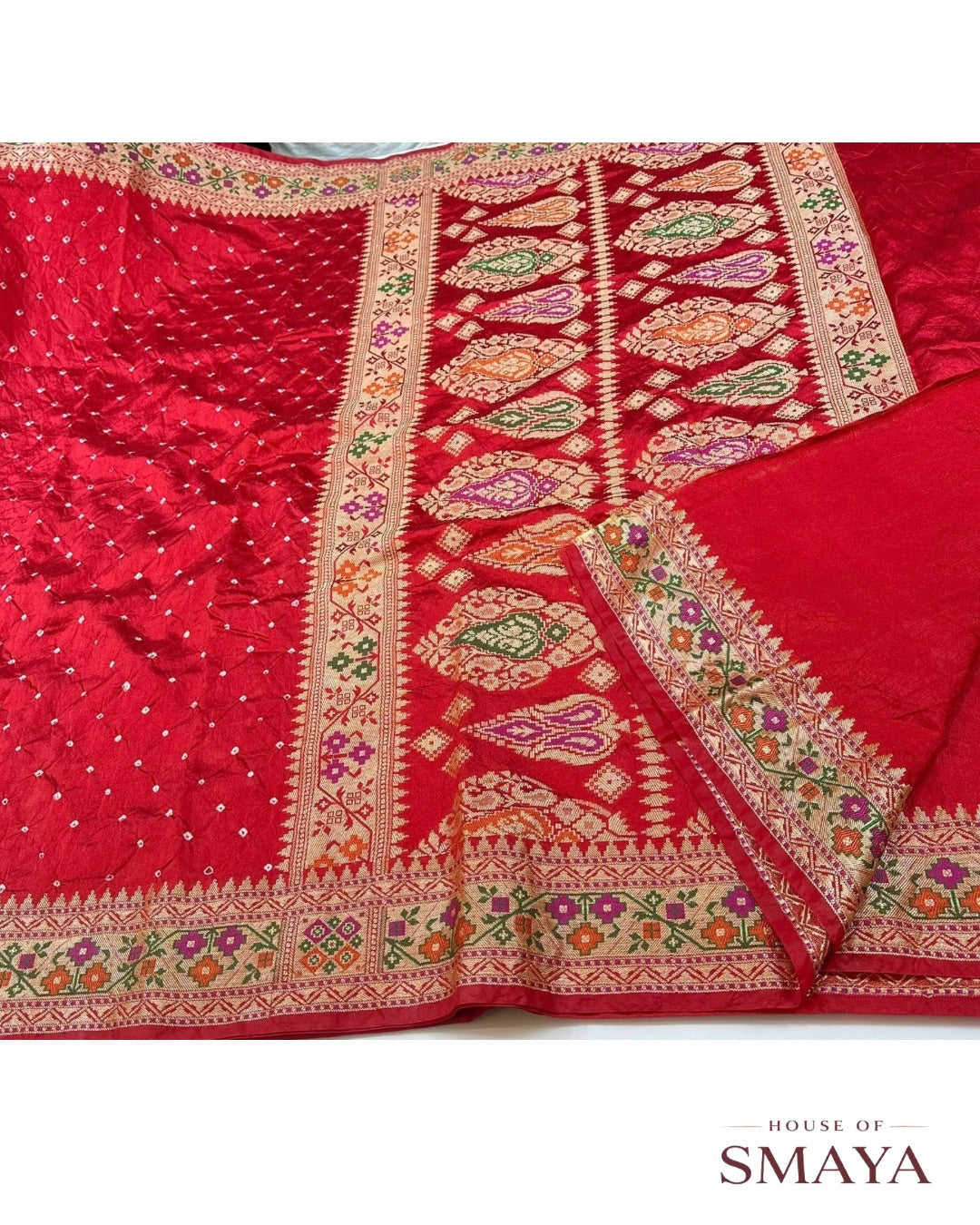 Soft Dupian Bandhini Saree | HOS 109